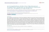 A Compilation of the Geo-Mechanical Properties of Rocks in … · 2014-09-23 · The time-dependent deformation behaviour of rocks in Southern Ontario was extensively investigated