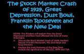 The Stock Market Crash of 1929, Great Depression, Dust ......of 1929, Great Depression, Dust Bowl, Franklin Roosevelt and the New Deal SS5H5: The Student will explain how the Great