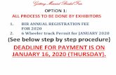 OPTION 1: ALL PROCESS TO BE DONE BY EXHIBITORS€¦ · template details (black circle) , exhibitors information (red circle) bir registration fee for year 2020 option 1: all process