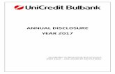 ANNUAL DISCLOSURE YEAR 2017 - UniCredit Bulbank · -Chapter 16 . 6 REGULATION (EU) 575/2013 EBA/GL/2016/11 ANNUAL DISCLOSURE ... -Chapter 17 450. Remuneration policy Section 4.14.