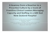 A Journey a Reactive to a Proactive Frontline …...A Journey from a Reactive to a Proactive Culture by a team of Frontline Clinical Leaders Managing Capacity and Staffing in a 600