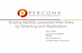 Scaling MySQL-powered Web Sites by Sharding and Replication · • Query based –Use Slave for reporting queries • Session Based –User which did not modify data can read stale