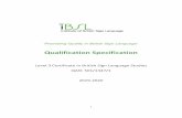 Qualification Specification - iBSL L3... · QAN: 501/1347/1 2 “The specification has been updated to provide greater clarity and improved information on assessment only. The learning