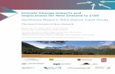 Synthesis Report: RA2 Alpine Case Study - CCII · Climate Change Impacts and Implications for New Zealand to 2100 Synthesis Report: RA2 Alpine Case Study The beech forests of New