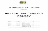 Health and safety - St Wilfrid's Roman Catholic College€¦  · Web viewThe College will, so far as is reasonably practicable, ensure the health, safety and welfare at work of all