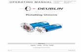 Rotating Unions - Deublin Company · 1579 • 1590 • The rotating unions referred to are designed for non-potentially explosive environments and non-combustible media. Details on
