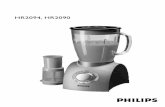 HR2094, HR2090 - Philips...blender jar,especially when you are processing at a high speed.Do not put more than 1.25 litres in the blender jar when you are processing hot liquids or