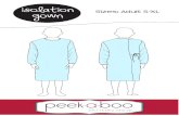 © peek-a-boo pattern shop 2020 Isolation Gown 2...Patterns should be printed at 100% scale. Measure the 2" box to ensure the pattern printed correctly. Tape the pattern together along