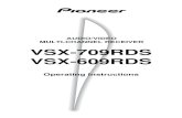AUDIO/VIDEO MULTI-CHANNEL RECEIVER VSX-709RDS VSX-609RDSdl.owneriq.net/5/5dae7a43-e849-4fb3-85f6-5a5931a162e5.pdf · VSX-609RDS: AA size IEC R6P batteries (x2) VSX-709RDS: AA size
