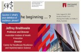 Date: August 10, 2015 your definition of In the beginning ......•Professor Enrico Coiera Director, Centre for Health Informatics •Professor Johanna Westbrook Director, Centre for