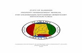 STATE OF ALABAMA PROPERTY MANAGEMENT MANUAL …...regulations governing the disposition of property, will coordinate with the ADECA Property Manager and issue disposition instructions