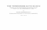 DAVID ANDERSON Q.C. Independent Reviewer of Terrorism ... · THE TERRORISM ACTS IN 2012 REPORT OF THE INDEPENDENT REVIEWER ON THE OPERATION OF THE TERRORISM ACT 2000 AND PART 1 OF