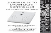 3000W DUSK TO DAWN LIGHT CONTROLLER - Timeguard€¦ · 3000W DUSK TO DAWN LIGHT CONTROLLER Cat No. NSLDD1000 - White Installation & Operating Instructions. 1 Introduction The NSLDD1000