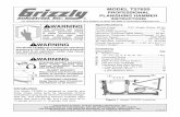 MODEL T27620 - Grizzlycdn1.grizzly.com/manuals/t27620_m.pdf · Maximum Thickness (Mild Steel) .....16 Ga. Maximum Thickness (Aluminum/Copper) .14 Ga. ... when handling sheet metal.