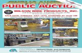 WILSON WIRE PRODUCTS, INC. · 2015-06-16 · WILSON WIRE PRODUCTS, INC. 218 Seaboard Road – Fitzgerald, Georgia 31750 30 Miles Northeast of Tifton, GA 9,000 Lb. & 5,000 Lb. Caterpillar