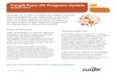 Cargill Palm Oil Progress Update · palm oil progress update, we share findings from a series of supplier field assessments, an update on our pilot project on labor issues and supply