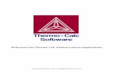 References for Thermo-Calc Software and its Applications · Reference List: Thermo-Calc Software ǀ info@thermocalc.com 3 of 19 Doyama, M. & Suzuki, T.) 795 (Elsevier Science Publishers
