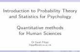 Introduction to Probability Theory and Statistics for ...filippi/Teaching/psychology_humanscience_20… · Introduction to Probability Theory and Statistics for Psychology Quantitative