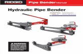 Hydraulic Pipe Bender - Test Equipment Depot€¦ · Hydraulic Pipe Bender Pipe BenderManual WARNING! Read this Operator’s Manual carefully before using this tool. Failure to understand