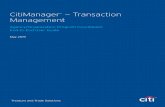 CitiManager — Transaction Management · 2 CitiManager — Transaction Management User Guide | Overview and Getting Started Overview and Getting Started Description CitiManager®