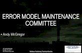 ERROR MODEL MAINTENANCE COMMITTEE - …...Industry Steering Committee on Wellbore Survey Accuracy Wellbore Positioning Technical Section 46th General Meeting October 12 th, 2017 San