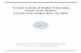 Nevada System of Higher Education Single Audit …...Nevada System of Higher Education Single Audit Report For the Year Ended June 30, 2018 College of Southern Nevada ⋅ Desert Research