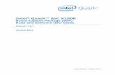 Intel Quark SoC X1000...Before you begin Intel® Quark SoC X1000 BSP Build and Software User Guide 6 Order Number: 329687-007US Note: If the commands fail or timeout, it may be due