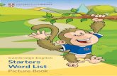 Starters Word List - Colegio Lider · Cambridge English: Starters is for children who are just starting to learn English. Cambridge English: Young Learners, also known as Young Learners