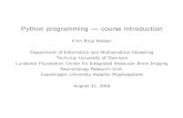 Python programming â€” course Python programming â€” course introduction Python programming DTU course