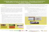 Linking Agriculture to Nutrition: The Role of Nutrition ...€¦ · Linking Agriculture to Nutrition: The Role of Nutrition Education in Bean Seed System Development in southern Africa..