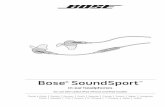 Bose SoundSport · 2016-04-07 · Using the headphones 6 - English Connecting to your iPod, iPhone, or iPad Connect the headphones to the standard 3.5 mm headphone input on your device.