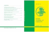GHANA JOURNAL OF FORESTRY - CSIR-FORIG · The Ghana Journal of Forestry (ISSN 0855-1707) is published by CSIR-Forestry Research Institute of Ghana. The Journal publishes scientific