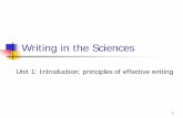Unit 1: Introduction; principles of effective writingDownload+files/Unit1.pdf · Writing in the Sciences Unit 1: Introduction; principles of effective writing. 2 ... “This paper