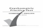 Psychometric Practice Test · 1 © Cop © T T aluation. Contents July 2014 Verbal Reasoning – Writing Task ..... 2