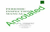 PERIODIC INSPECTION MANUAL - Vermont DMV...Annotated PERIODIC INSPECTION MANUAL Agency of Transportation Department of Motor Vehicles 120 State Street Montpelier, Vermont 05603-0001