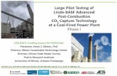 Large Pilot Testing of Linde-BASF Advanced Post-Combustion ... · other existing coal-fired power plants. • Advance the Technology Readiness Level (TRL) of carbon- capture systems
