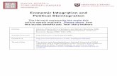 Economic Integration and Political DisintegrationEconomic Integration and Political Disintegration The Harvard community has made this article openly available. Please share how this
