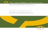 The wiiw Balkan Observatory Working Papers|070| · Working Papers|070| August 2006 Jože P. Damijan, José de Sousa and Olivier Lamotte The Effect of Trade Liberalization in South-Eastern