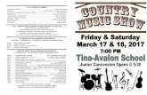 T A COUNTRY BAND Acoustic Guitar Drums Jeff Sears & Dylan ...tinaavalon.k12.mo.us/index_misc_info/country_music_show/Country_… · WELCOME Welcome to the 34th Annual Tina-Avalon