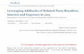 Leveraging Addbacks of Related-Party Royalties, Interest ...media.straffordpub.com/products/leveraging-add... · 9/11/2013  · Maria Todorova, Attorney, Sutherland Asbill & Brennan,