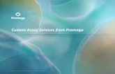 Custom Assay Services from Promega/media/files/products and... · Custom Assay Services from Promega ©2010, Promega Corporation. Confidential and Proprietary. Not for Further Disclosure.