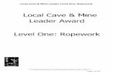 Local Cave & Mine Leader Award Level One: Ropework 2019-01-31 · If the leader chooses to add knots (useful if the climb is particularly steep or awkward) then the knots on the handline