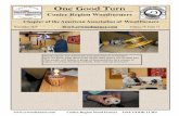 One Good TurnIf you have one of the flute blanks provided by Joe Hemmerich a few years ago, you may want to bring the following items to the meeting. We can work on the windway of