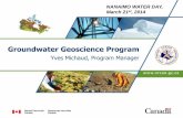 Groundwater Geoscience Program - RDN Water Budgetrdnwaterbudget.ca/wp-content/uploads/1-Yves-GSC-Groundwater-Sur… · Groundwater Geoscience Program Yves Michaud, Program Manager
