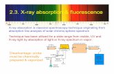 2.3. X-ray absorption & fluorescencensl/Lectures/phys10262/art-chap2-2.pdf · 2.3. X-ray absorption & fluorescence X-ray absorption is classical spectroscopy technique originating