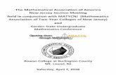 The Mathematical Association of America New Jersey Section …sections.maa.org/newjersey/PastMeeting/Spring2018/Spring... · 2018-09-08 · second book, Who’s #1?: The Science of