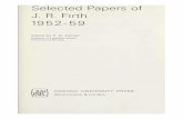 Palmer, Frank R. - Selected Papers of J. R. Firth 1952-1959 (Intr. + chap. 5, 6 & 10)