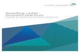Avoiding unfair business practices · 6 Avoiding unfair business practices 01 Misleading or deceptive conduct Summary It is unlawful for a business to make statements in trade or