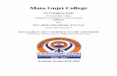 Mata Gujri College · MMB-308 Summer Training & seminar 50 2 MMB-409 Research project (Experimental work ) 100 7 ... sterilants and fumigation), phenol coefficient, antibacterial