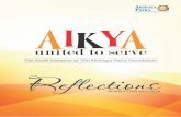AIKYA Newsletter 2018 · The Akshaya Patra Foundation is a not-for-profit organization which strives to fight issues like hunger and malnutrition in India, by implementing the Mid-Day